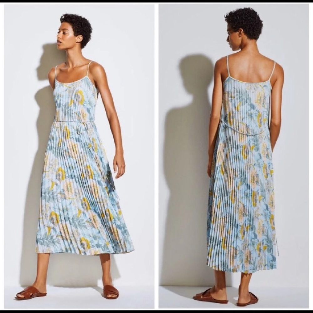 Vince Garden Pleated Cami Dress